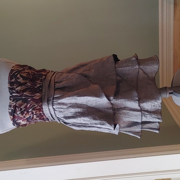 Strapless Tiered Ruffled Sun Dress Size Large - Picture 5 of 12